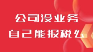 公(gōng)司暫時沒有(yǒu)業務(wu)，自己能(néng)記賬報稅嗎？